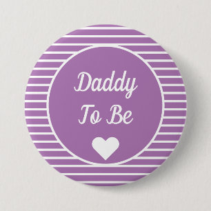 Papa om Baby shower Button te worden