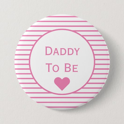 Papa om Baby shower Button te worden (Voorkant)