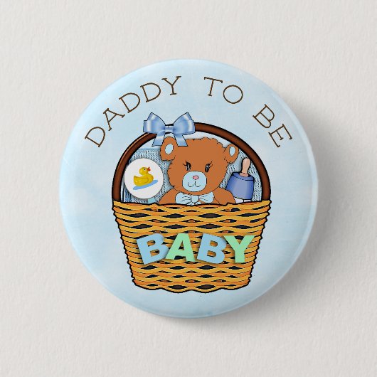 Papa om Baby shower Button te zijn (Voorkant)