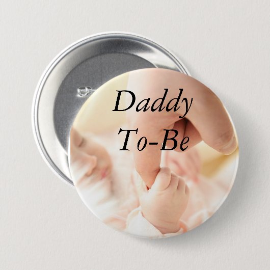 Papa om Baby shower Button te zijn (Voorkant /achterkant)