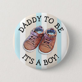 Papa om Baby shower Button te zijn