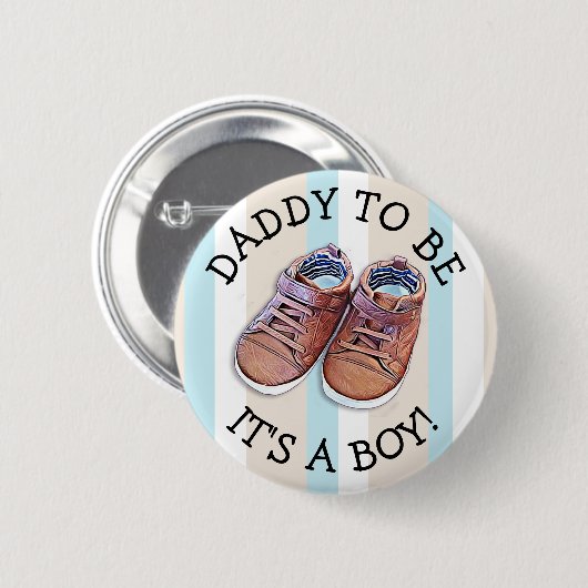 Papa om Baby shower Button te zijn (Voorkant /achterkant)