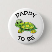 Papa om Baby shower Button Turtle thema (Voorkant)