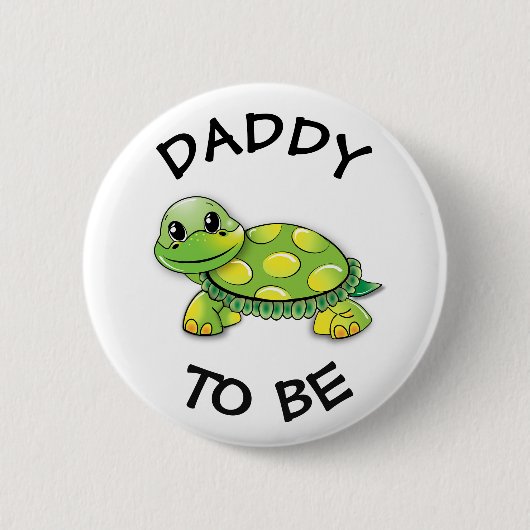 Papa om Baby shower Button Turtle thema (Voorkant)