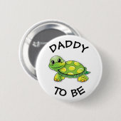 Papa om Baby shower Button Turtle thema (Voorkant /achterkant)