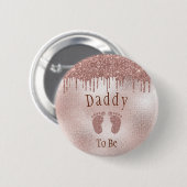 Papa om Baby shower roze Baby Button te worden (Voorkant /achterkant)
