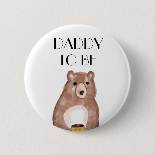 Papa om Baby shower te worden Ronde Button 5,7 Cm (Voorkant)