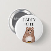 Papa om Baby shower te worden Ronde Button 5,7 Cm (Voorkant /achterkant)