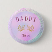Papa om Baby shower te worden Ronde Button 5,7 Cm (Voorkant)