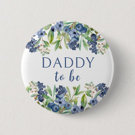 Papa om bosbessen baby shower knop ronde button 5,7 cm