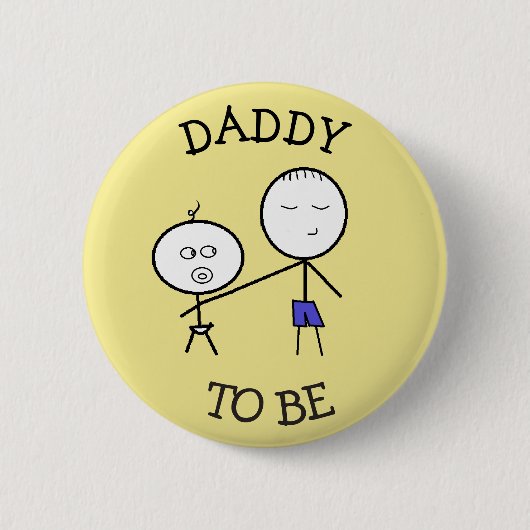 Papa om de Button van de aankondiging te worden (Voorkant)