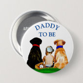 Papa om honkbal jongen Baby shower te zijn Ronde Button 7,6 Cm (Voorkant /achterkant)