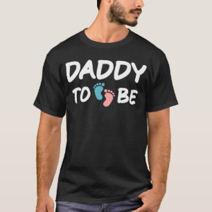 Papa om pastel blauw en roze Baby voeten Footpri T-shirt