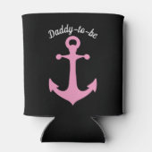 Papa om roze anker aangepaste tekst te zijn blikjeskoeler (Achterkant)