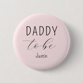 Papa om roze Baby shower Button te zijn (Voorkant)