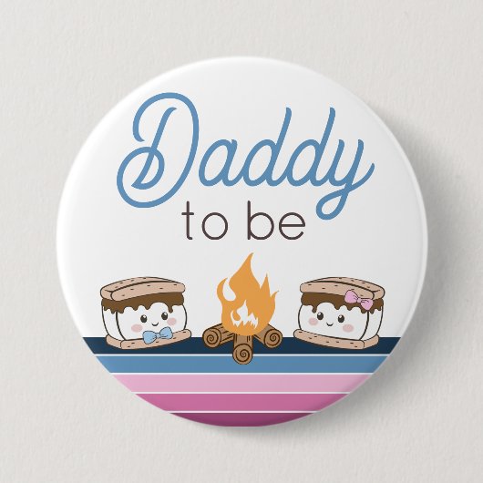 Papa om S'more pin te zijn Ronde Button 7,6 Cm (Voorkant)