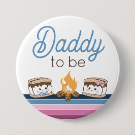Papa om S'more pin te zijn Ronde Button 7,6 Cm