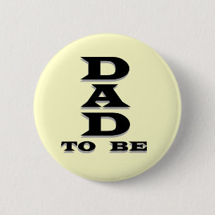 Papa om T-shirts en cadeautjes te worden Ronde Button 5,7 Cm