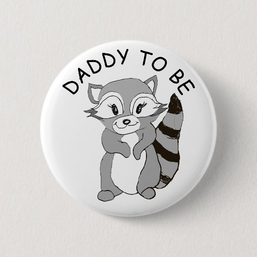 Papa om te worden, Baby shower Button Little Racco (Voorkant)