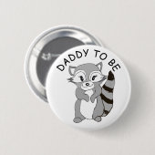 Papa om te worden, Baby shower Button Little Racco (Voorkant /achterkant)