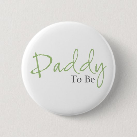 Papa om te worden (groen script) ronde button 5,7 cm (Voorkant)
