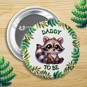 Papa om te zijn Baby shower met Woodland-thema Ronde Button 5,7 Cm