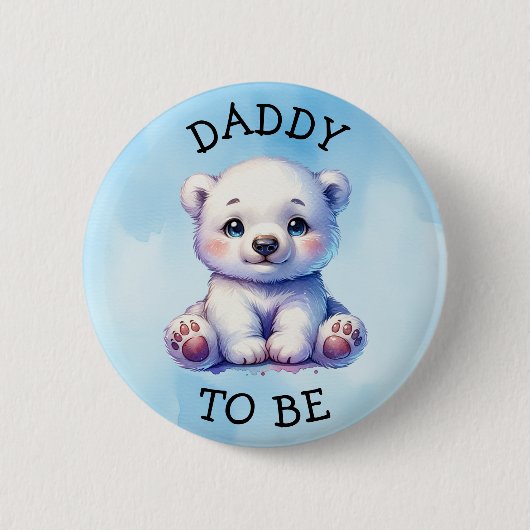 Papa om te zijn | Noordelijke Baby showers Ronde Button 5,7 Cm (Voorkant)