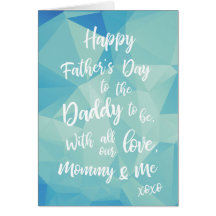 Papa om Vaderdag Kaart te worden van mama en Baby