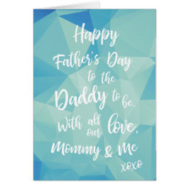 Papa om Vaderdag Kaart te worden van mama en Baby