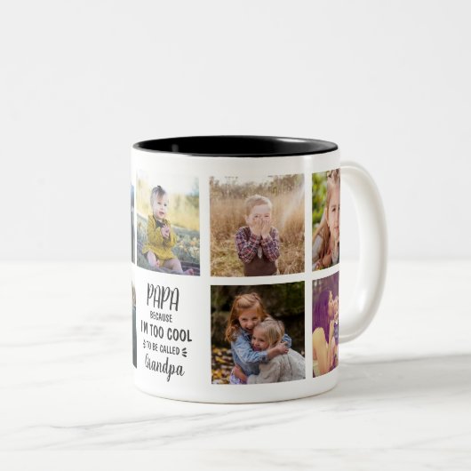 Papa omdat ik te cool ben voor aangepaste Mok (Voorkant rechts)