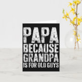 Papa omdat opa is voor oude jongens Shirt Mannen v Kaart (Gele Bloem)