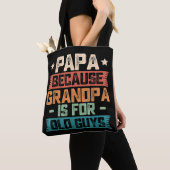 Papa omdat opa  is voor oude jongens tote bag (Dichtbij)