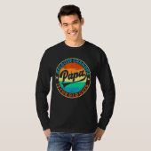 Papa omdat opa voor oude jongens  Retro is T-shirt (Voorkant volledig)