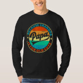 Papa omdat opa voor oude jongens  Retro is T-shirt (Voorkant)