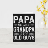 Papa omdat opa voor oude jongens vaderdag is kaart (Gele Bloem)