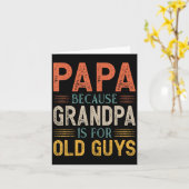 Papa omdat opa voor oude jongens vaderdag is kaart (Gele Bloem)