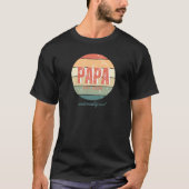 Papa Onbetwistbaar Cool Retro Sun T-shirt (Voorkant)