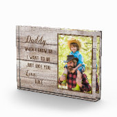 Papa One Foto toen ik op de houten plaat kweek (Rechts)