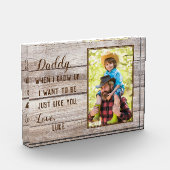 Papa One Foto toen ik op de houten plaat kweek (Links)