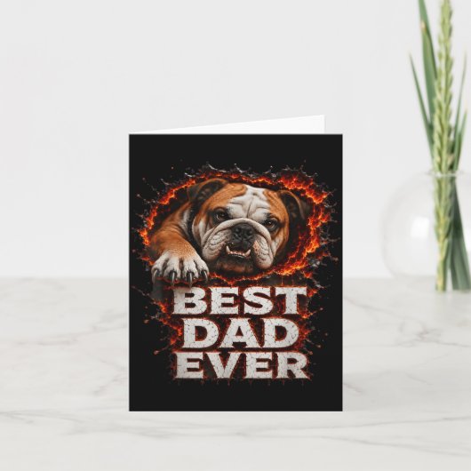 Papa ontwerp leuke hond vaderdag van dochter kaart (Voorkant)