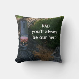 Papa onze held met trein kussen