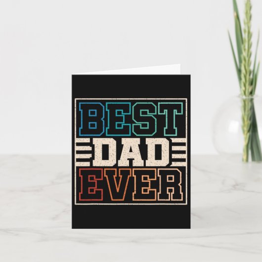 Papa ooit grappig retro papa papa vader vaders dag kaart (Voorkant)
