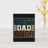 Papa ooit grappig retro papa papa vader vaders dag kaart (Gele Bloem)