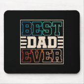 Papa ooit grappig retro papa papa vader vaders dag muismat (Voorkant)