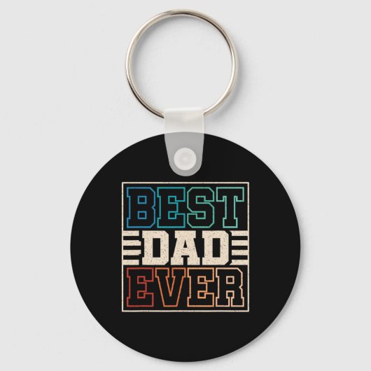 Papa ooit grappig retro papa papa vader vaders dag sleutelhanger (Voorkant)