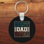 Papa ooit grappig retro papa papa vader vaders dag sleutelhanger (Voorkant)