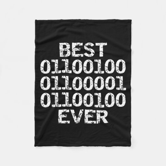 Papa ooit in binaire code software engineer vader  fleece deken (Voorkant)