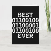 Papa ooit in binaire code software engineer vader kaart (Voorkant)