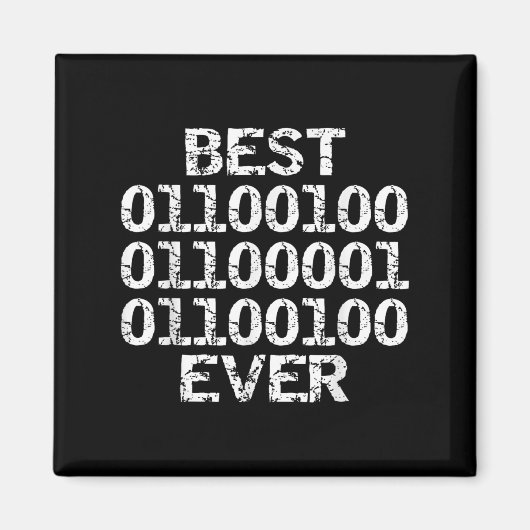 Papa ooit in binaire code software engineer vader magneet (Voorkant)
