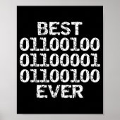 Papa ooit in binaire code software engineer vader  poster (Voorkant)